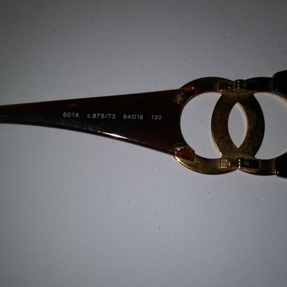 π Chanel Sunglasses 6014 C.879/73 Gold CC VINTAGE - Picture 5 of 11